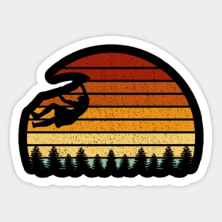 Vintage Sunset Climbing Gift For Climbers Sticker